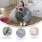 Flash Furniture Duncan Large Gray Faux Sherpa Refillable Bean Bag Chair for Kids and Teens DG-BEAN-LARGE-SHERPA-GY-GG - alternate 10